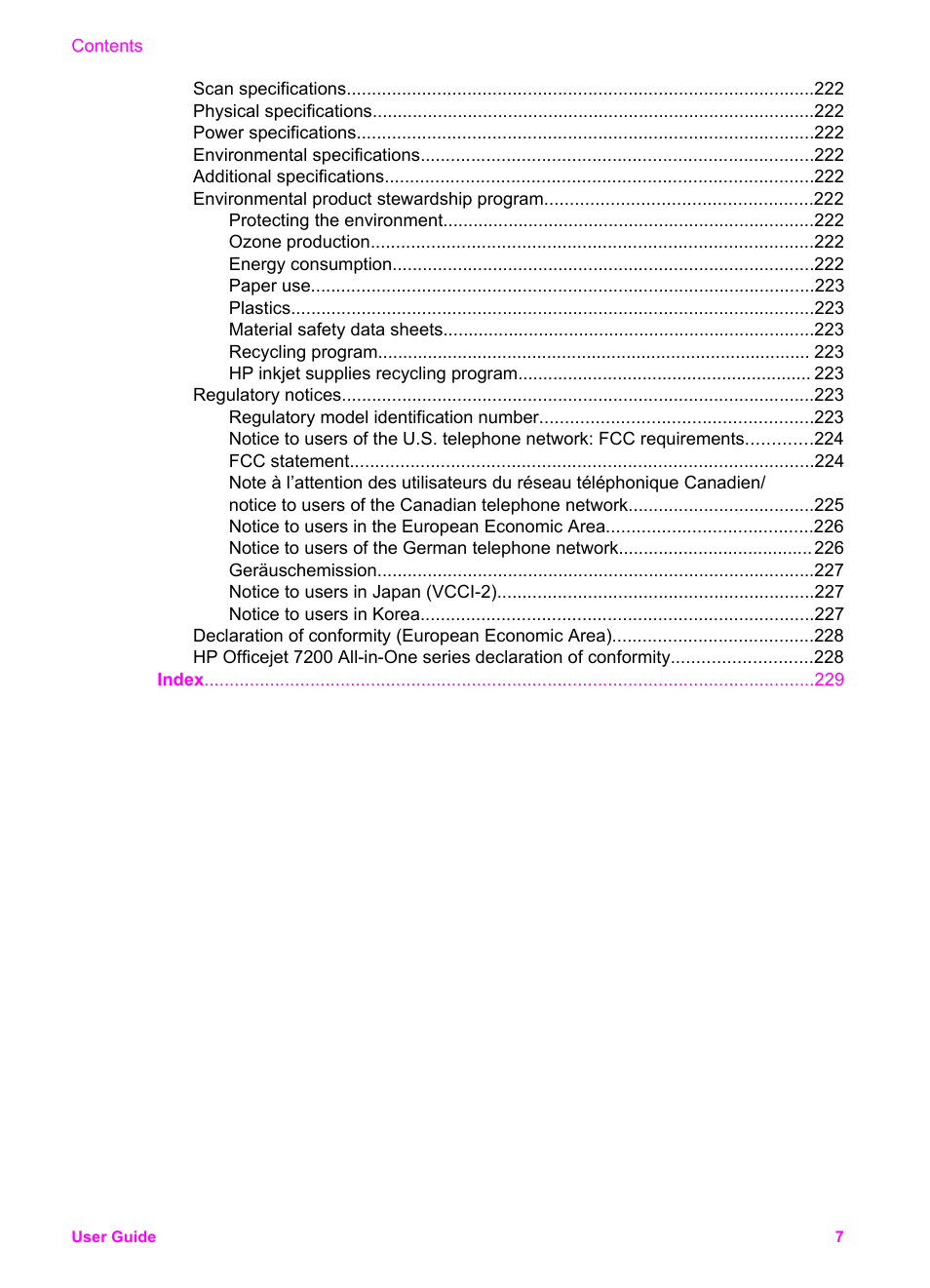 HP 7200 User Manual | Page 10 / 240