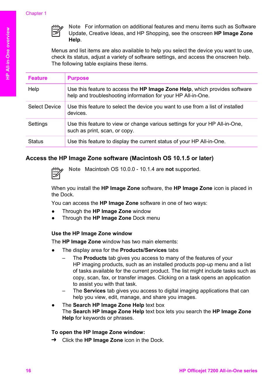 Use the hp image zone window | HP 7200 User Manual | Page 19 / 240