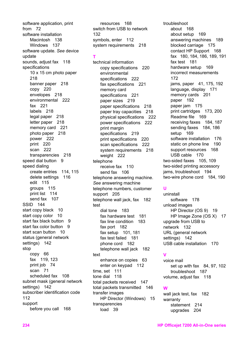 HP 7200 User Manual | Page 237 / 240