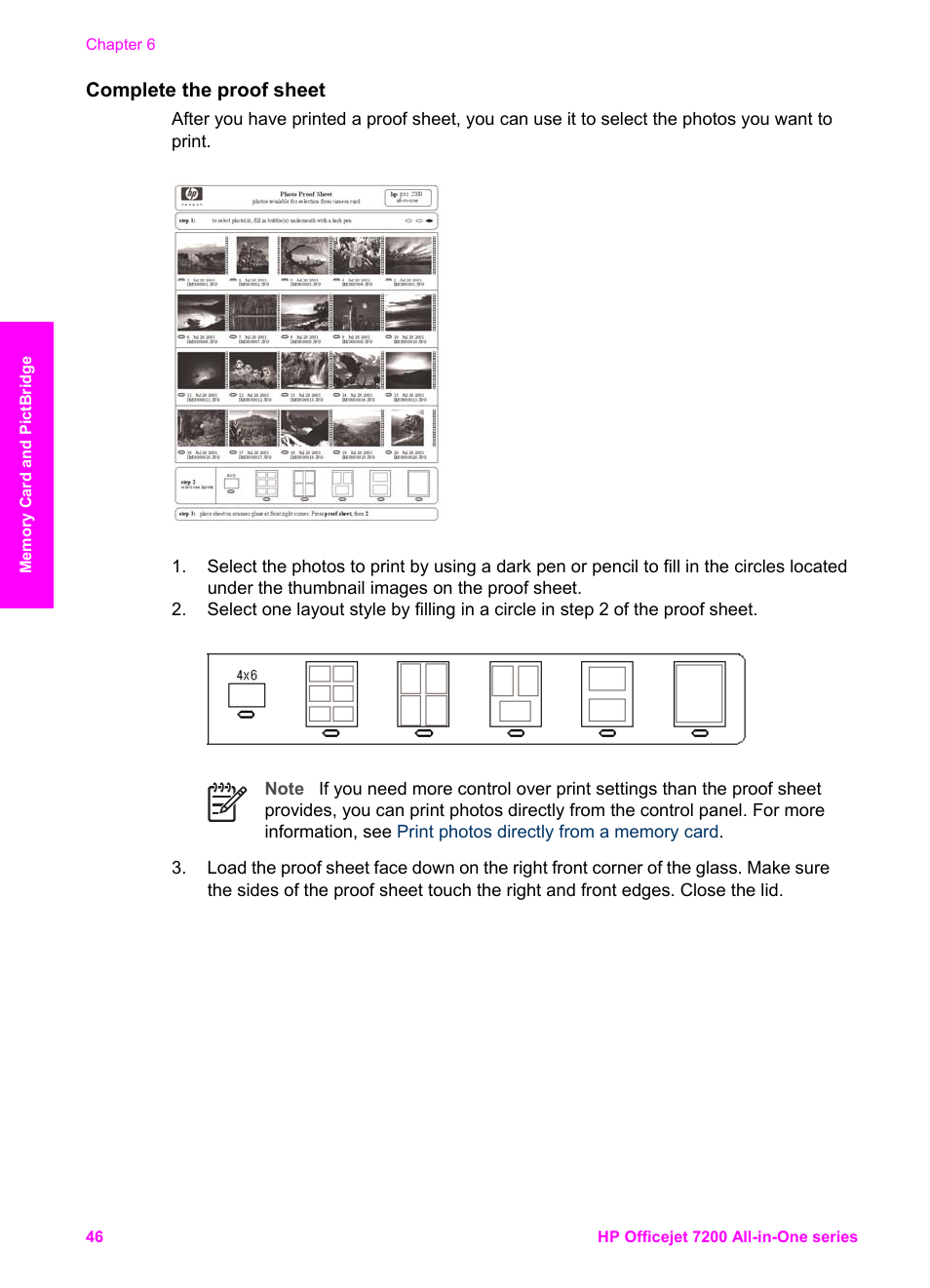 Complete the proof sheet | HP 7200 User Manual | Page 49 / 240