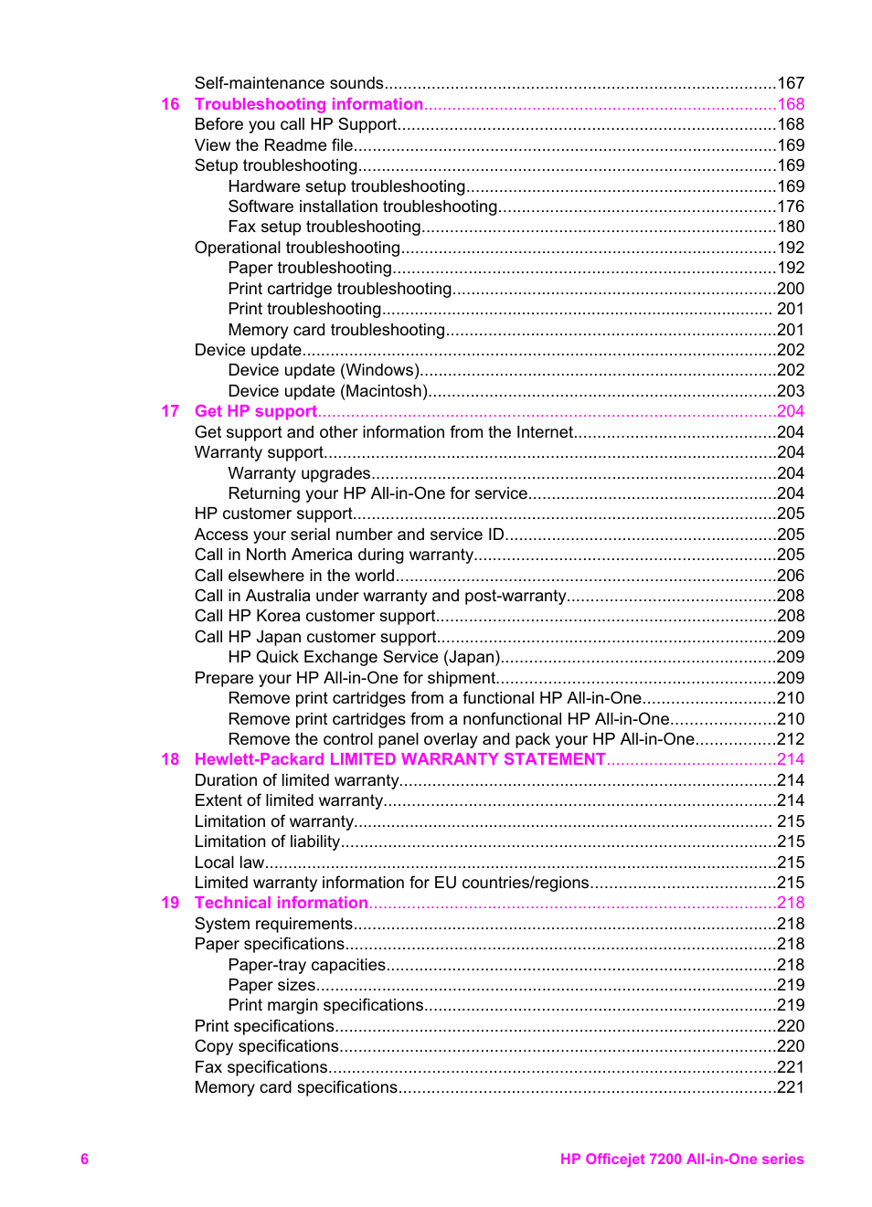 HP 7200 User Manual | Page 9 / 240