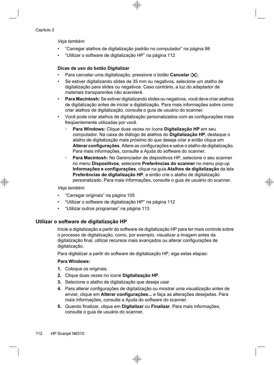 HP Scanjet N6310 User Manual | Page 116 / 128