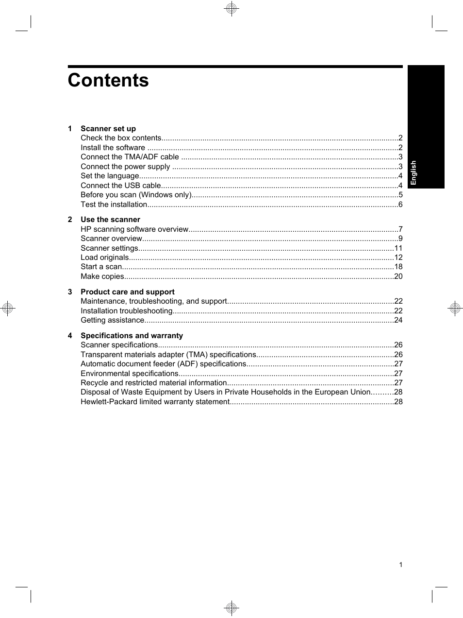 HP Scanjet N6310 User Manual | Page 5 / 128