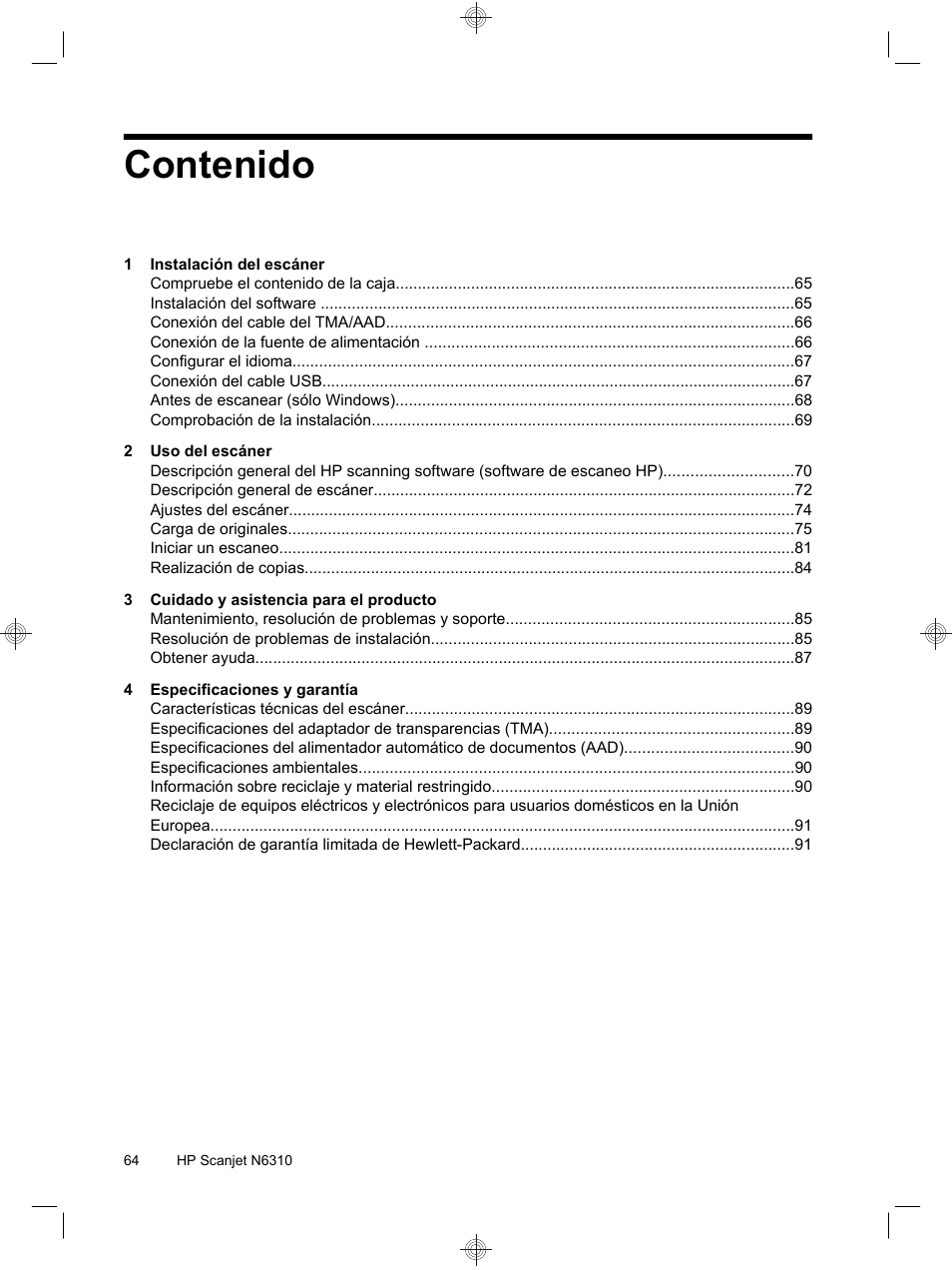 HP Scanjet N6310 User Manual | Page 68 / 128