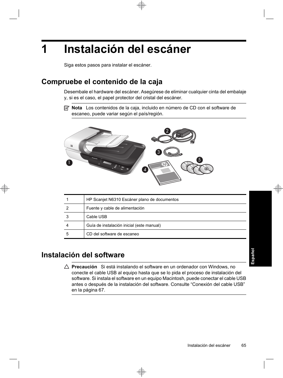 HP Scanjet N6310 User Manual | Page 69 / 128