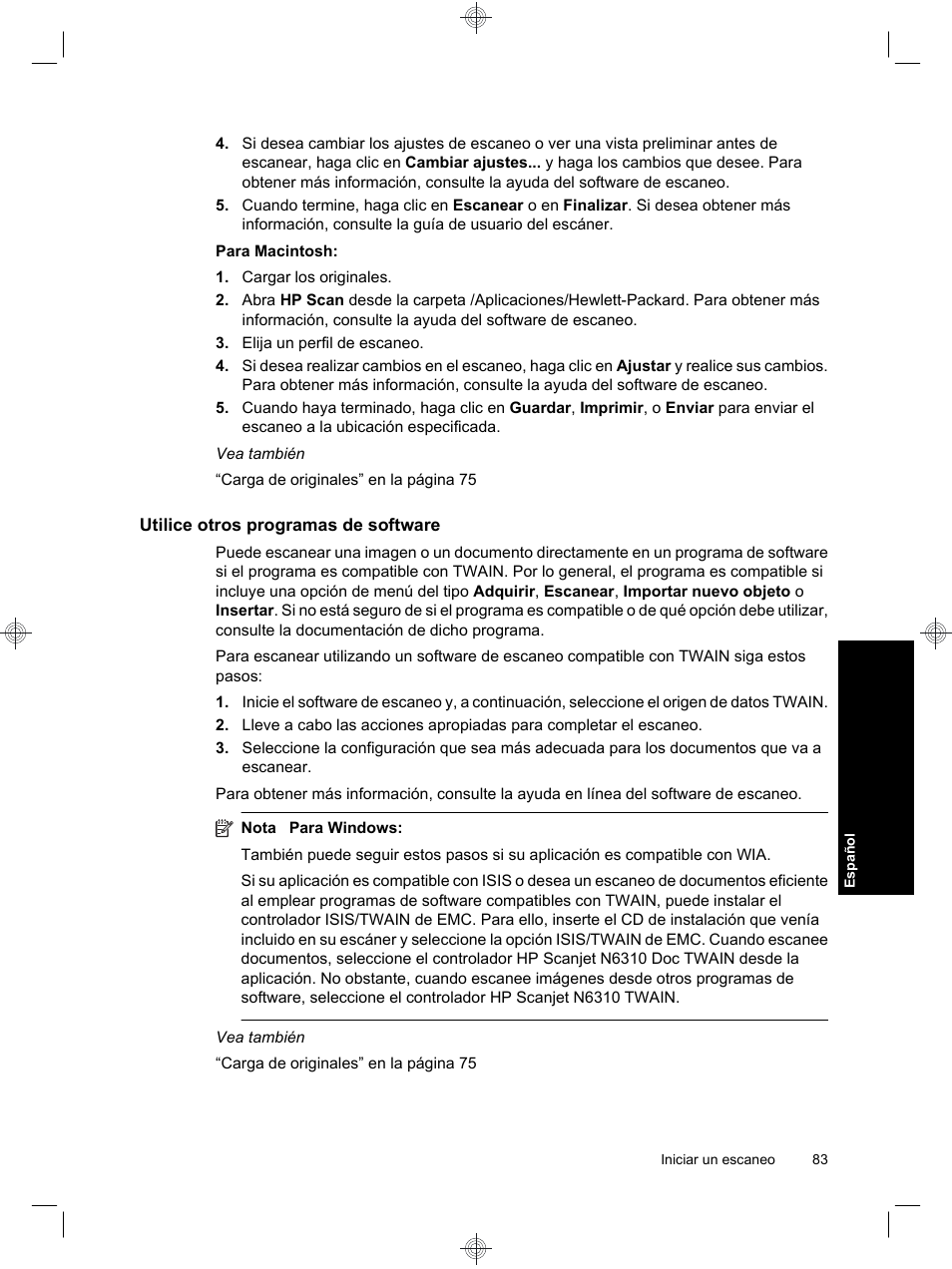 HP Scanjet N6310 User Manual | Page 87 / 128