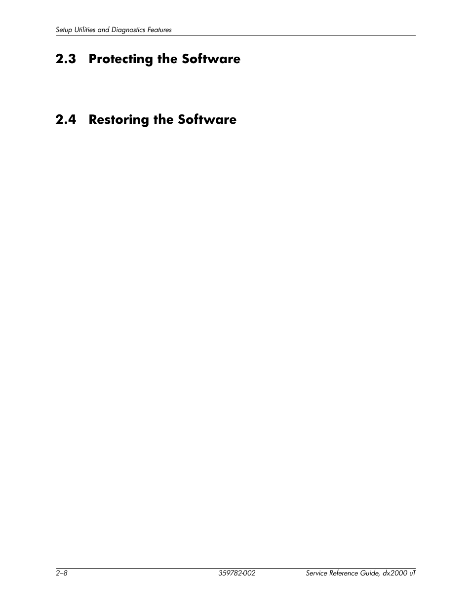 3 protecting the software, 4 restoring the software | HP DX2000 User Manual | Page 18 / 106