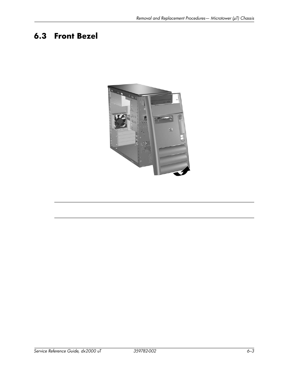 3 front bezel, 3 front bezel –3 | HP DX2000 User Manual | Page 45 / 106