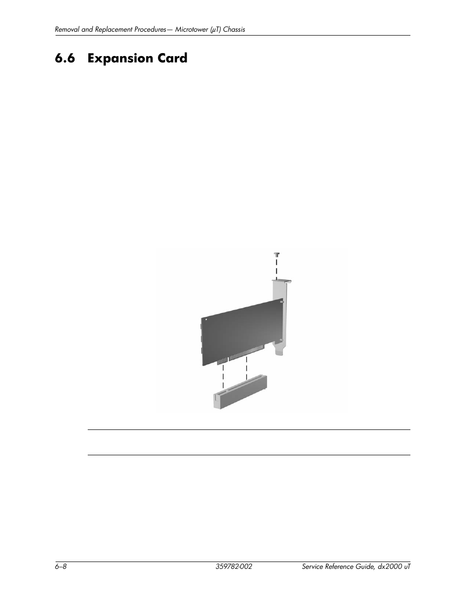 6 expansion card, 6 expansion card –8 | HP DX2000 User Manual | Page 50 / 106