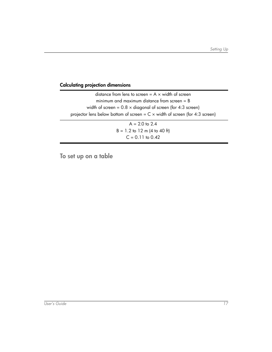 To set up on a table | HP mp3320 User Manual | Page 17 / 80