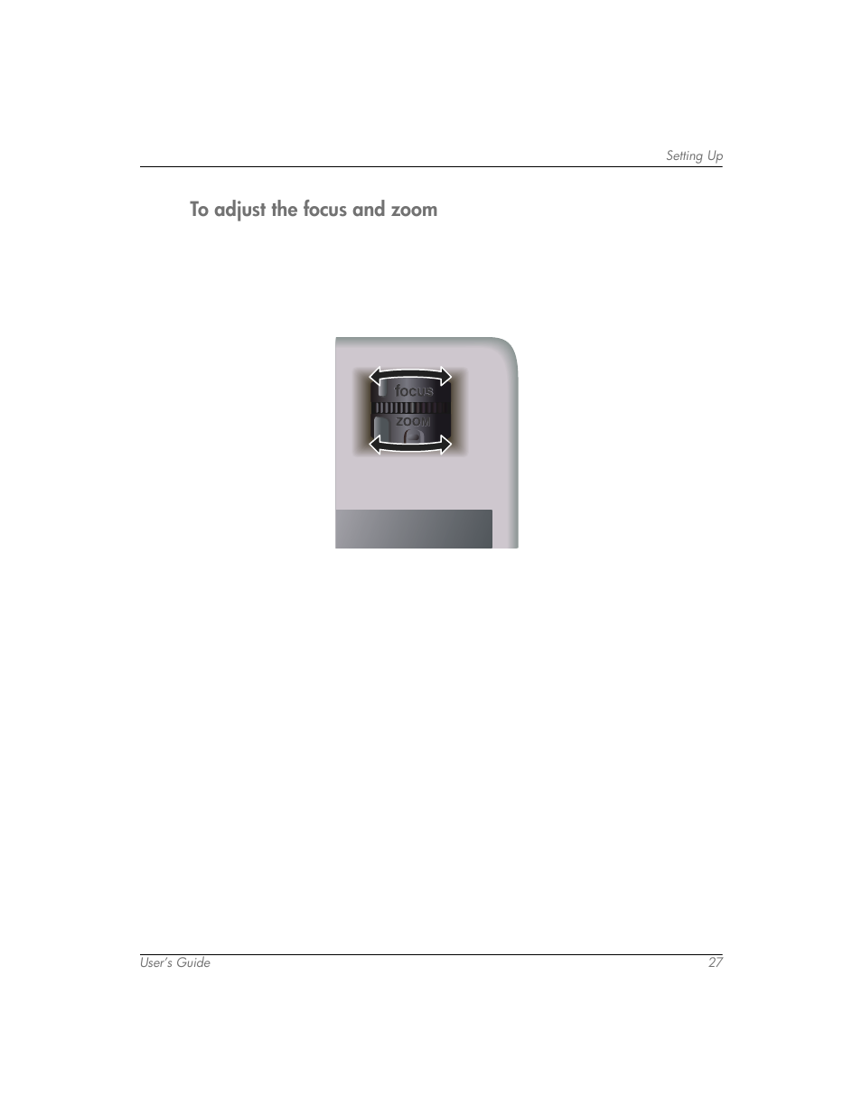 To adjust the focus and zoom | HP mp3320 User Manual | Page 27 / 80