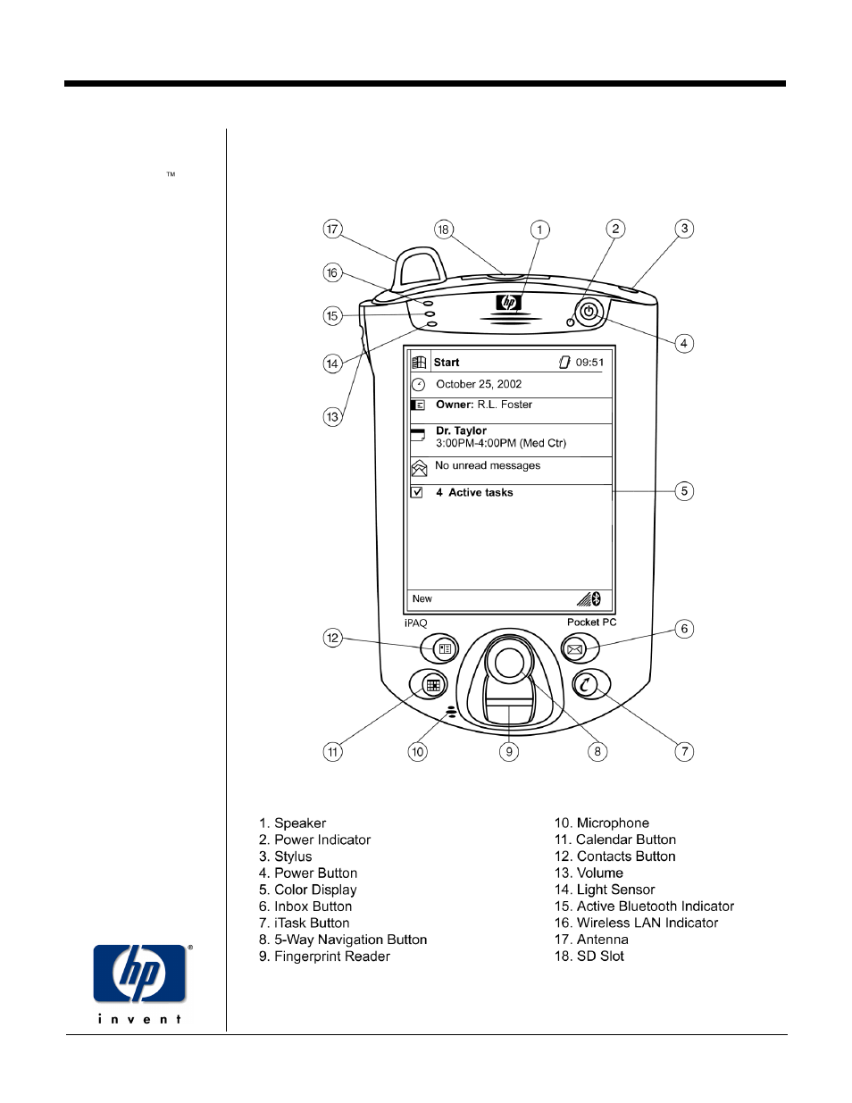 HP iPAQ Pocket PC h5400 Series User Manual | 10 pages