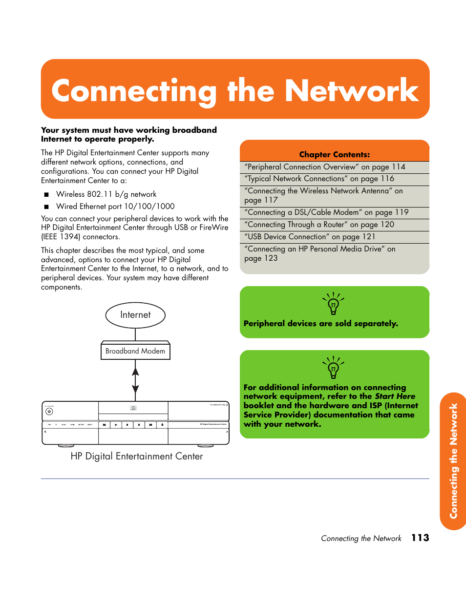 Connecting the network | HP Home Theater System User Manual | Page 119 / 194