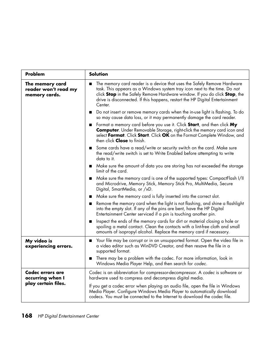 HP Home Theater System User Manual | Page 174 / 194