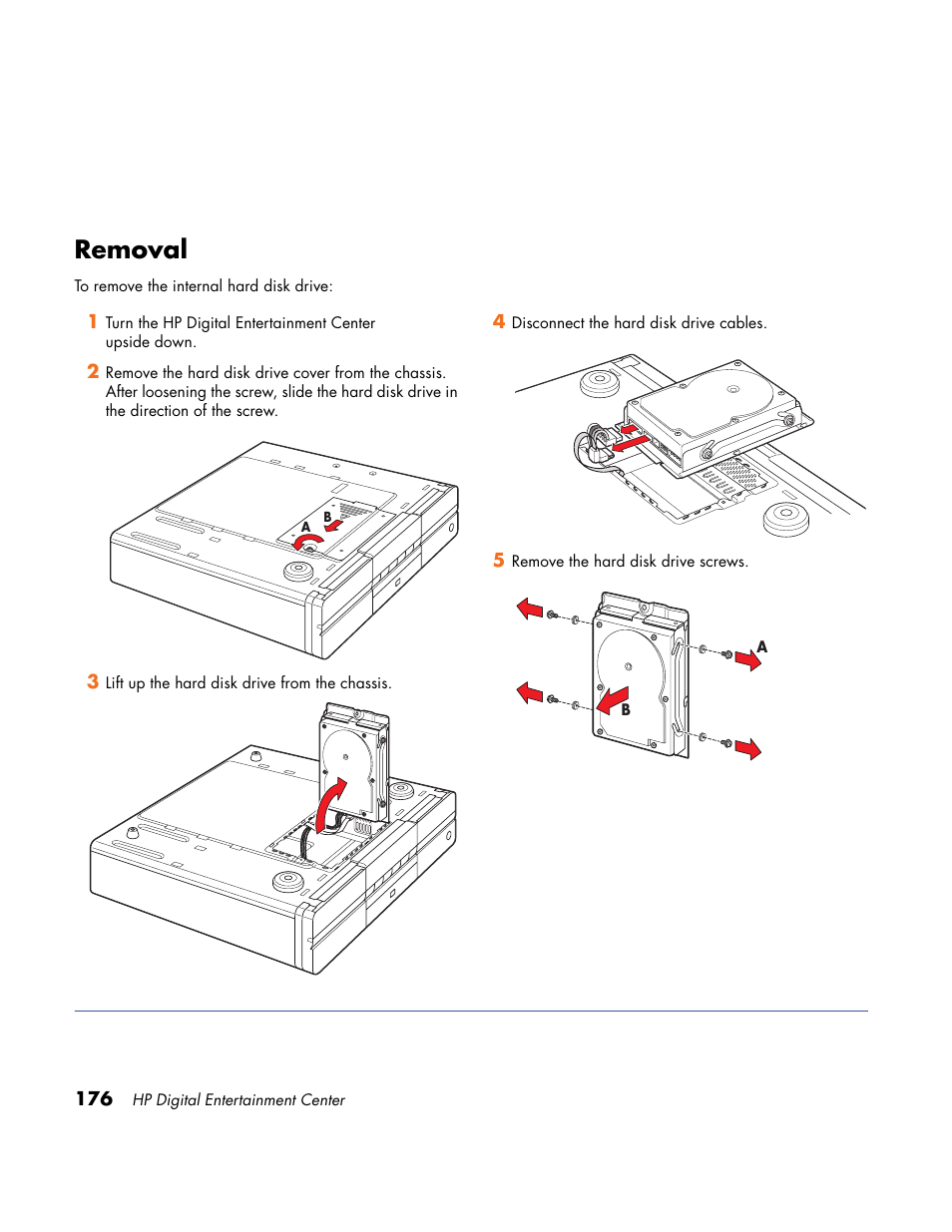 Removal | HP Home Theater System User Manual | Page 182 / 194