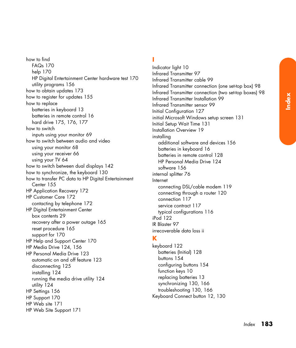 HP Home Theater System User Manual | Page 189 / 194