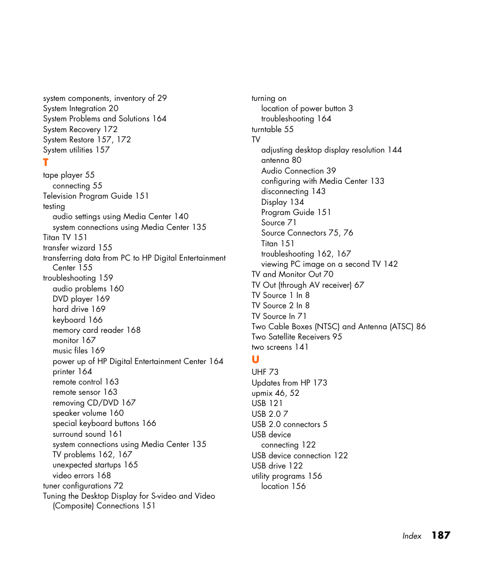 HP Home Theater System User Manual | Page 193 / 194