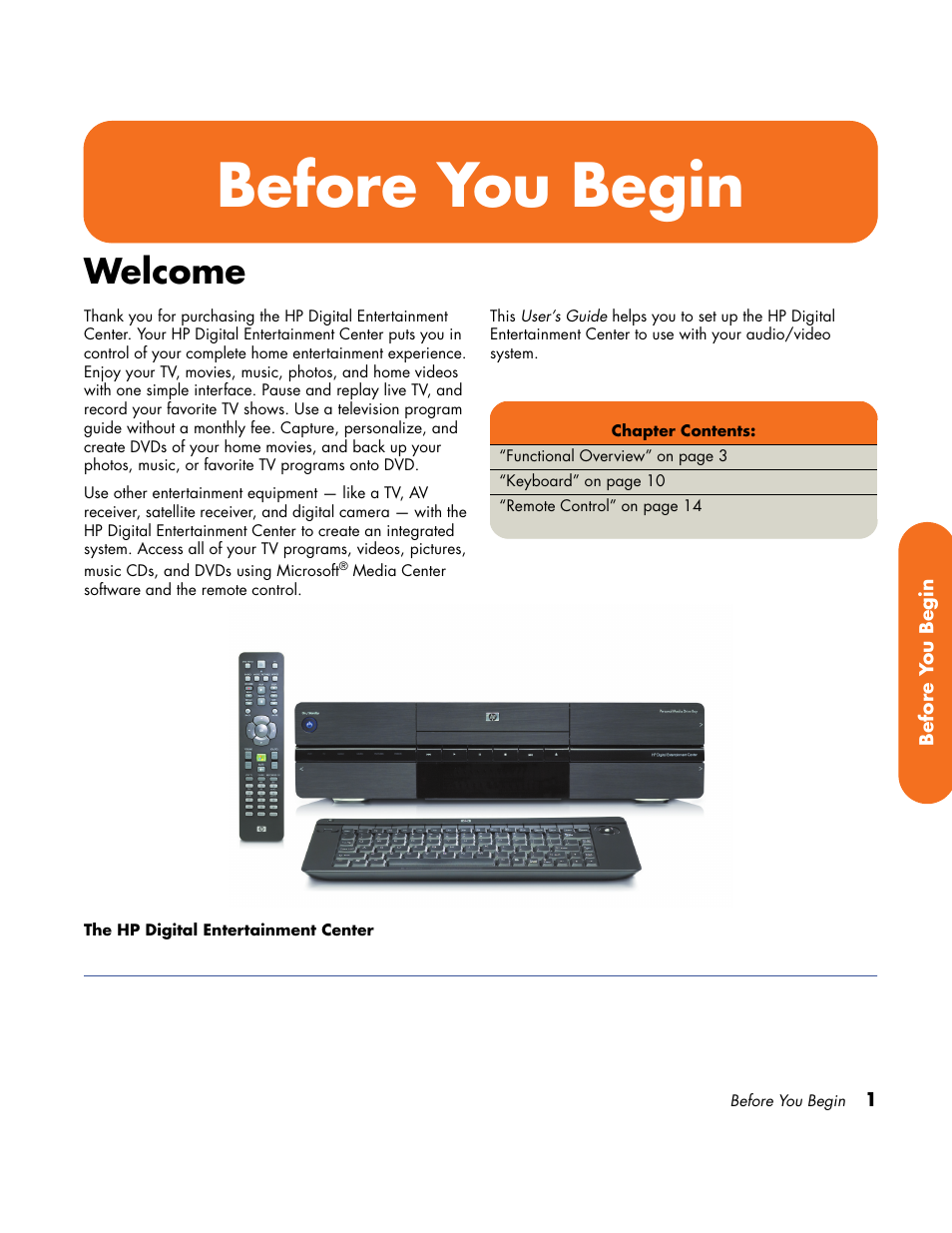 Before you begin, Welcome | HP Home Theater System User Manual | Page 7 / 194