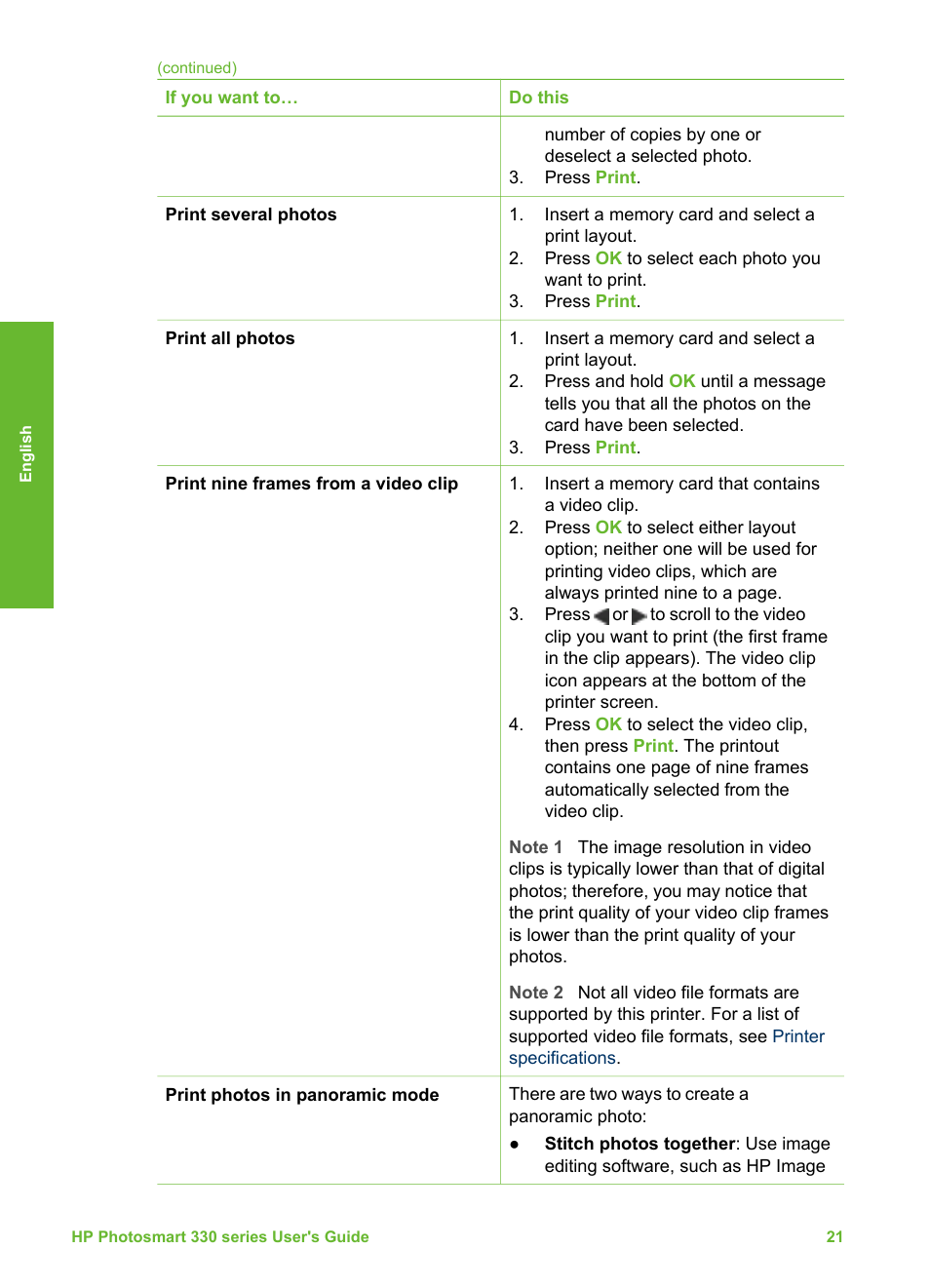 HP 330 Series User Manual | Page 24 / 61