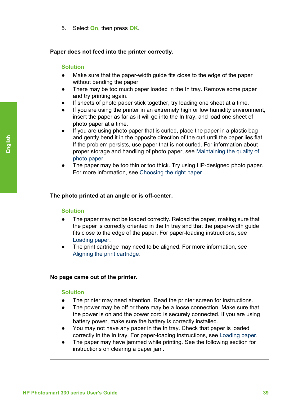 HP 330 Series User Manual | Page 42 / 61