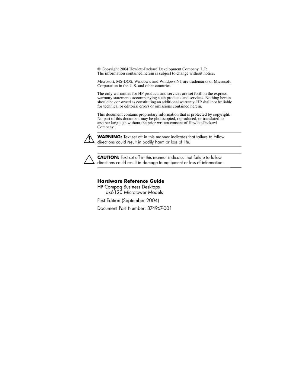 HP dx6120 User Manual | Page 2 / 52