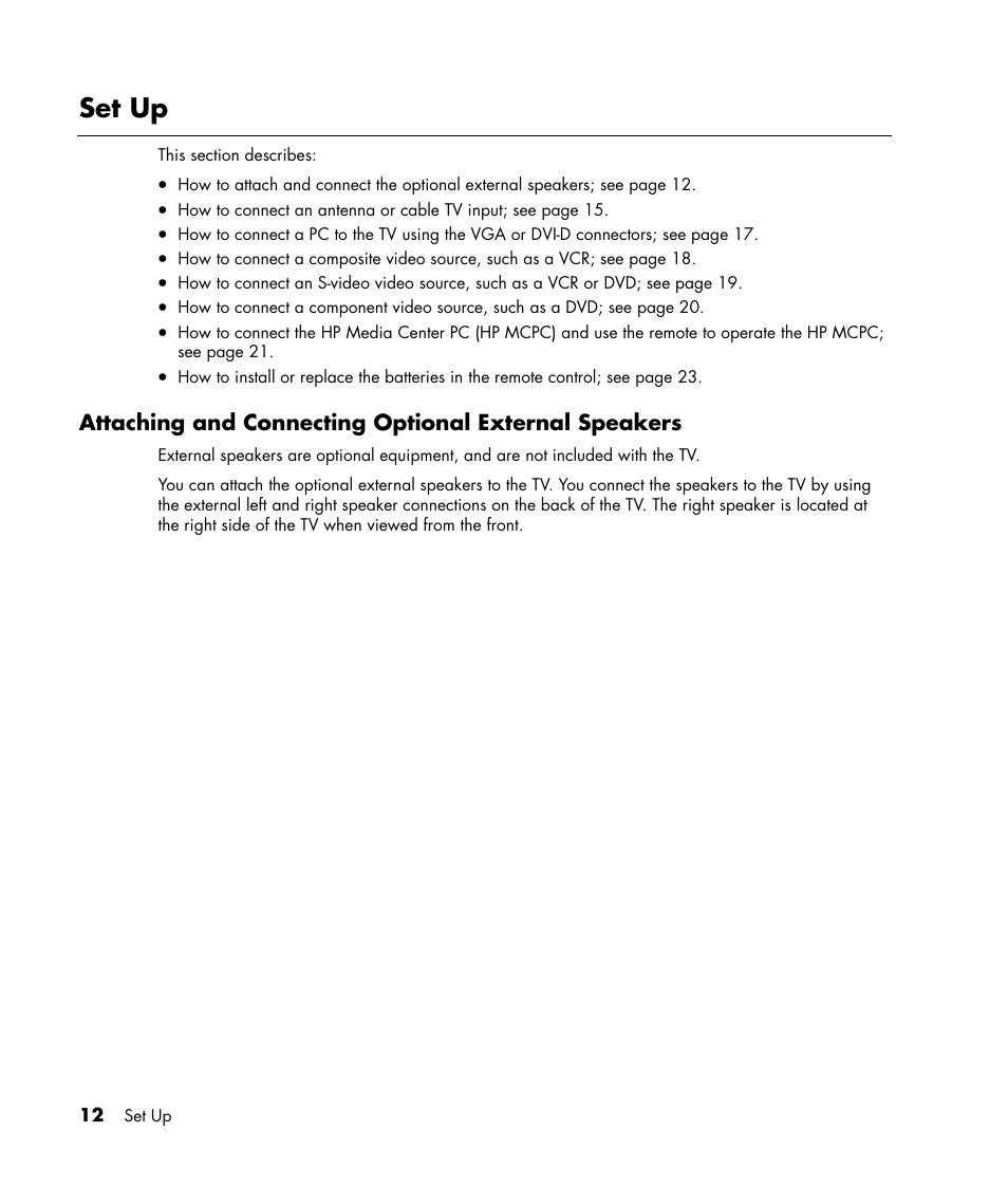 Set up | HP PE4240N User Manual | Page 16 / 80