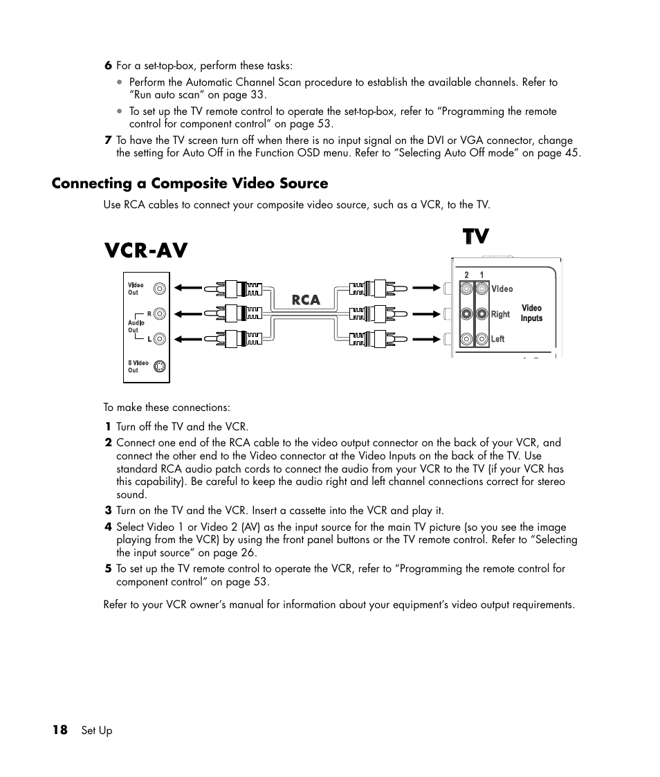 Connecting a composite video source | HP PE4240N User Manual | Page 22 / 80