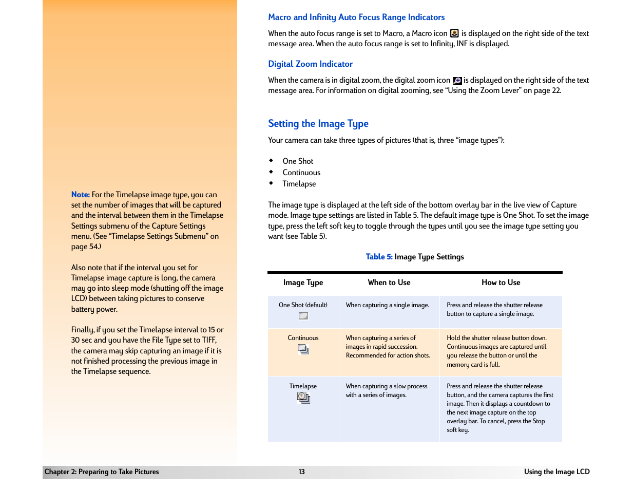 Setting the image type | HP 618 User Manual | Page 13 / 129