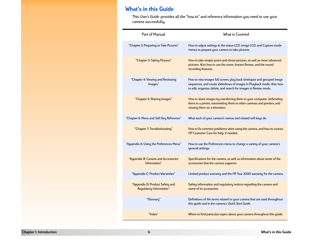 What’s in this guide | HP 618 User Manual | Page 6 / 129