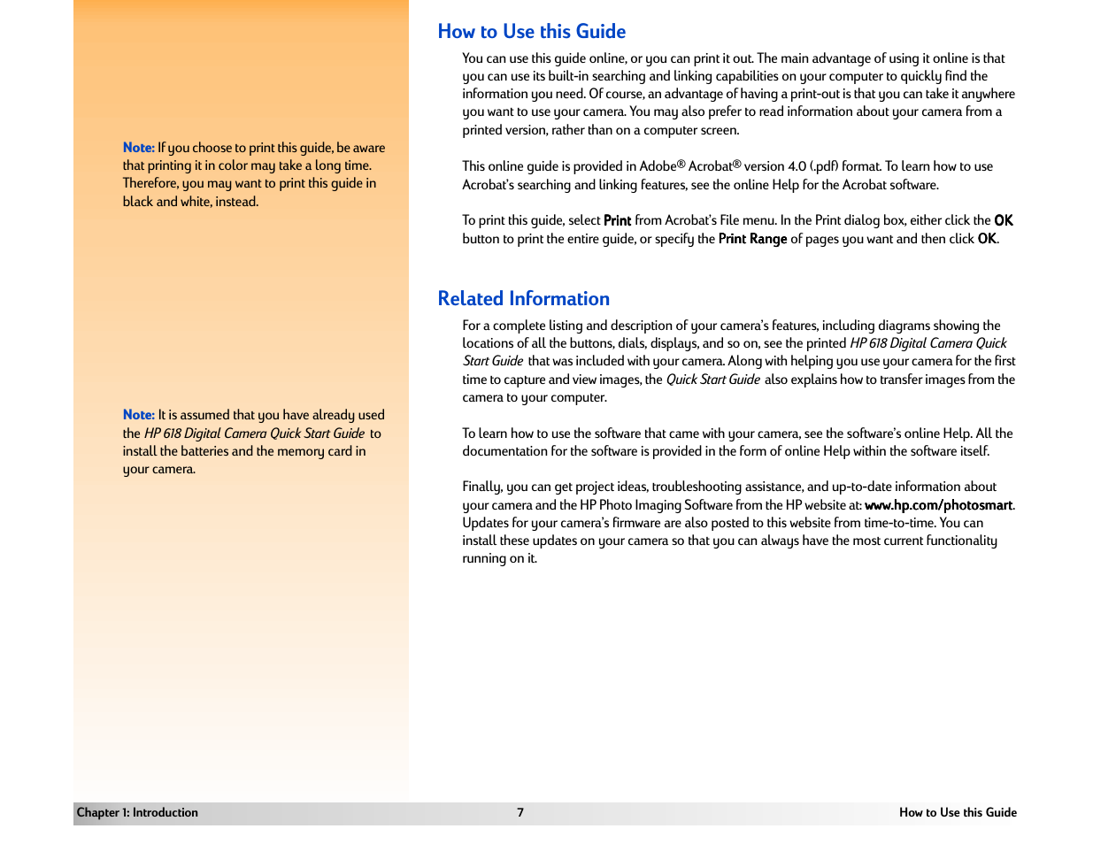 How to use this guide, Related information, How to use this guide related information | HP 618 User Manual | Page 7 / 129