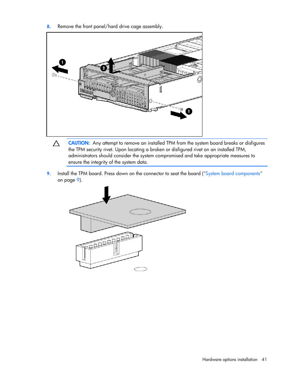 HP PROLIANT SERVER BLADE BL460C G6 User Manual | Page 41 / 108