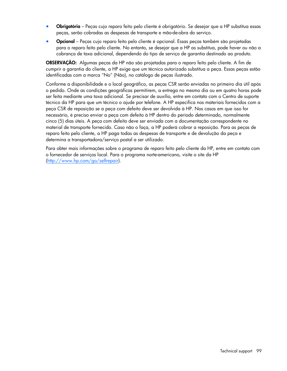 HP PROLIANT SERVER BLADE BL460C G6 User Manual | Page 99 / 108