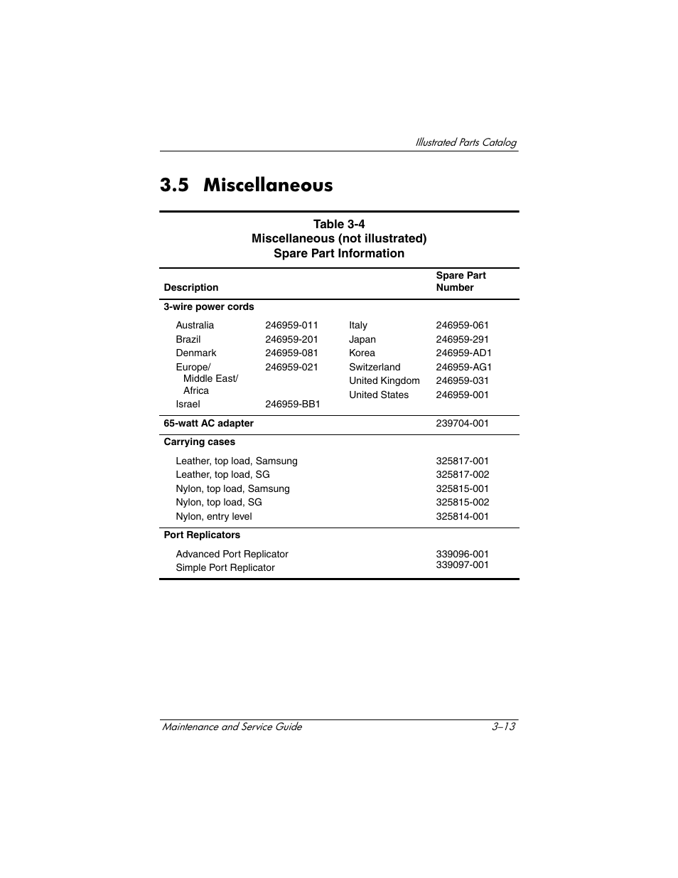 5 miscellaneous, 5 miscellaneous –13 | HP Compaq nx5000 series User Manual | Page 100 / 220