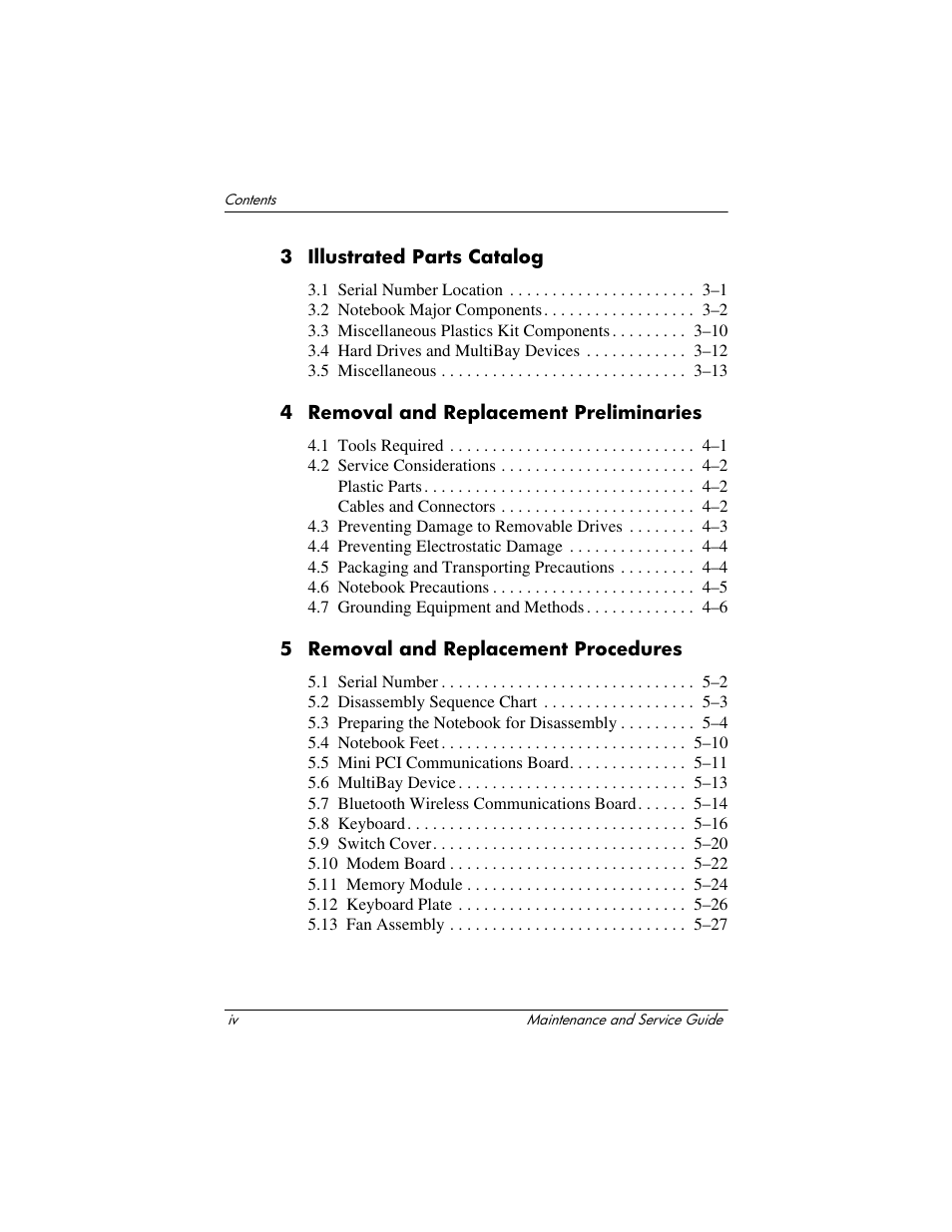 HP Compaq nx5000 series User Manual | Page 4 / 220
