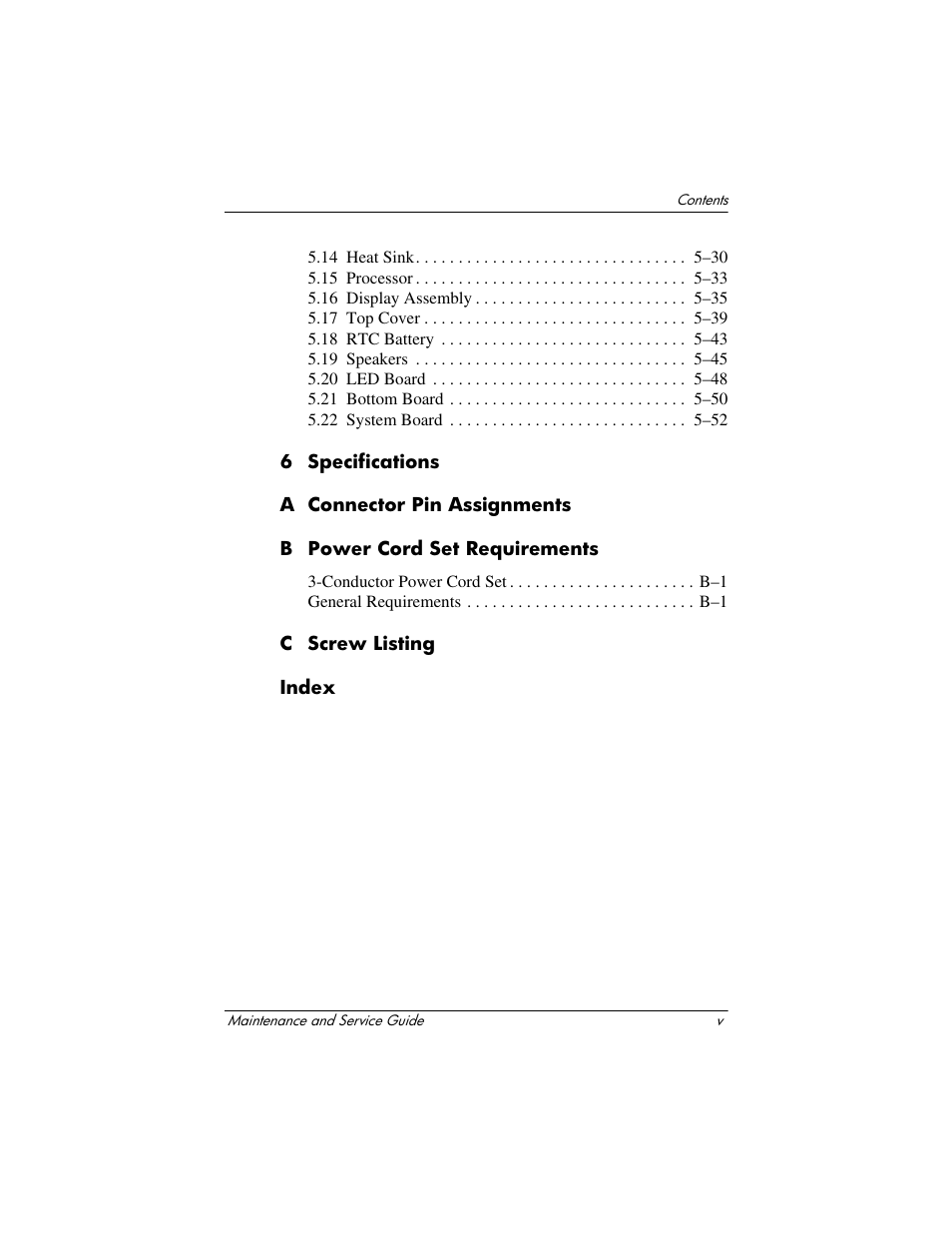 HP Compaq nx5000 series User Manual | Page 5 / 220