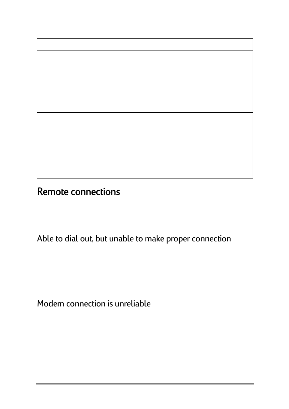 Remote connections, 5hprwhfrqqhfwlrqv, 0rghpfrqqhfwlrqlvxquholdeoh | HP Jornada 520 User Manual | Page 105 / 134