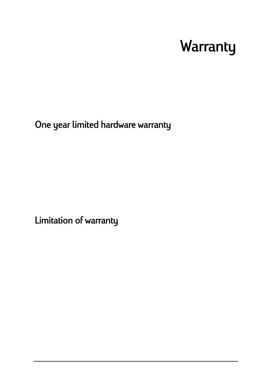 Warranty, Duudqw, 2qh\hduolplwhgkdugzduhzduudqw | Lplwdwlrqrizduudqw | HP Jornada 520 User Manual | Page 113 / 134