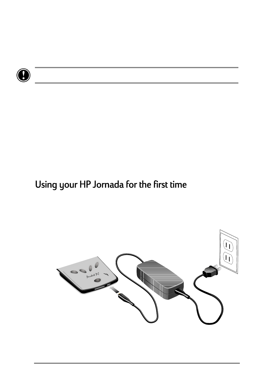 Using your hp jornada for the first time, 8vlqj\rxu+3-ruqdgdiruwkhiluvwwlph | HP Jornada 520 User Manual | Page 16 / 134