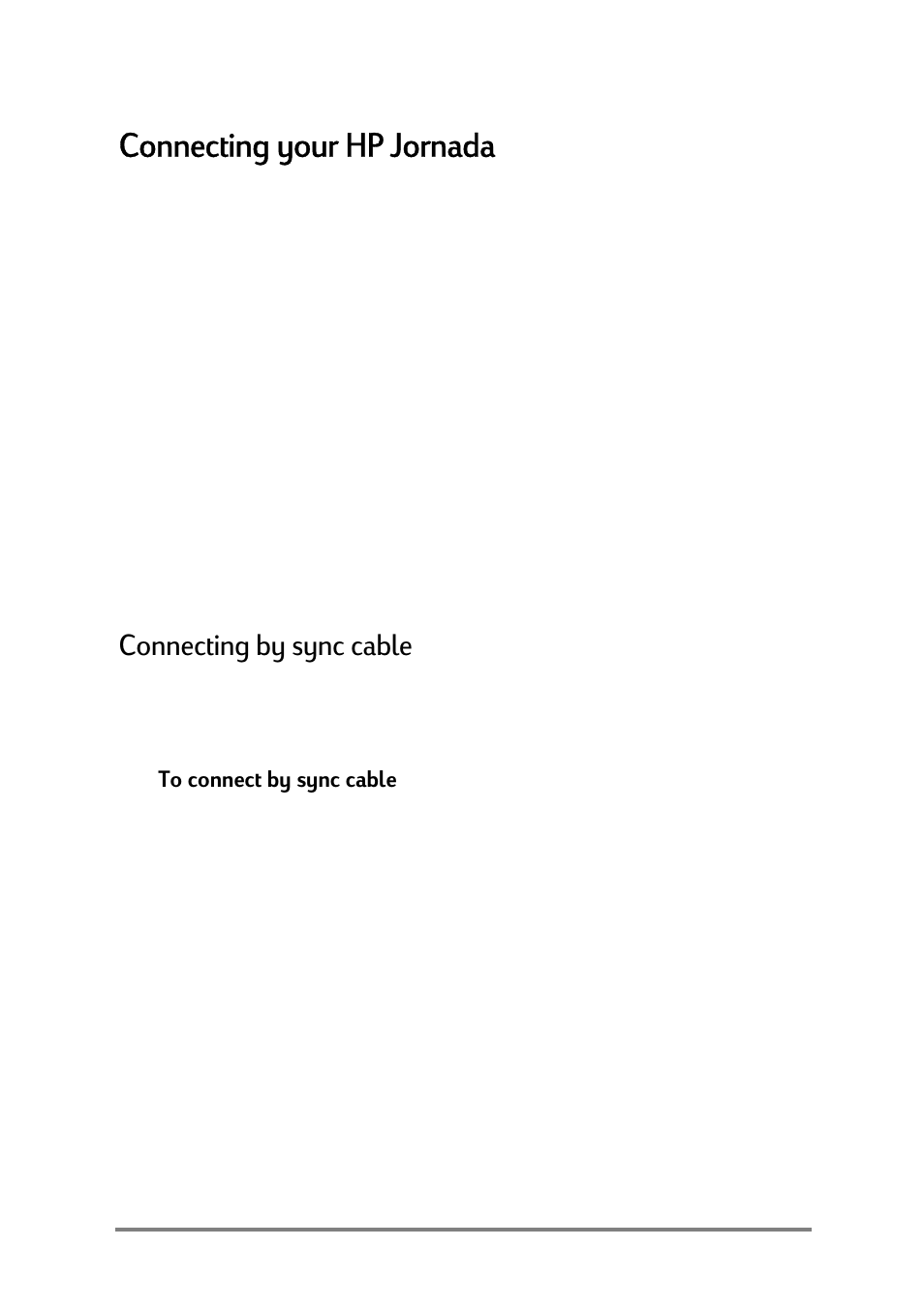 Connecting your hp jornada, Rqqhfwlqj\rxu+3-ruqdgd, Rqqhfwlqje\v\qffdeoh | HP Jornada 520 User Manual | Page 37 / 134