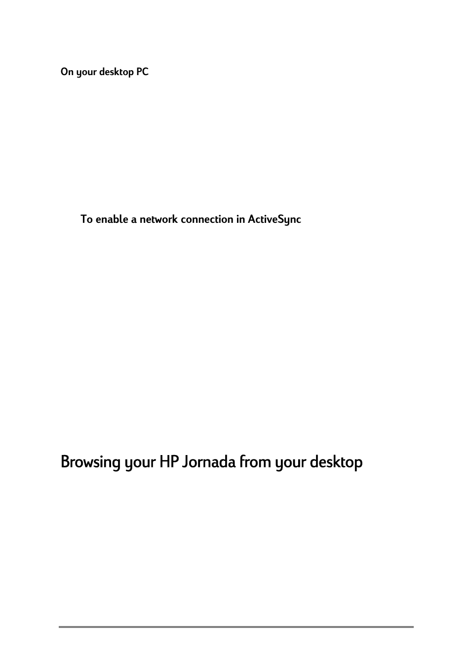 Browsing your hp jornada from your desktop, Urzvlqj\rxu+3-ruqdgdiurp\rxughvnwrs, Xnwjkunjwn]`x[tlxwwnl]rxwrw*l]r_n<bwl | HP Jornada 520 User Manual | Page 43 / 134