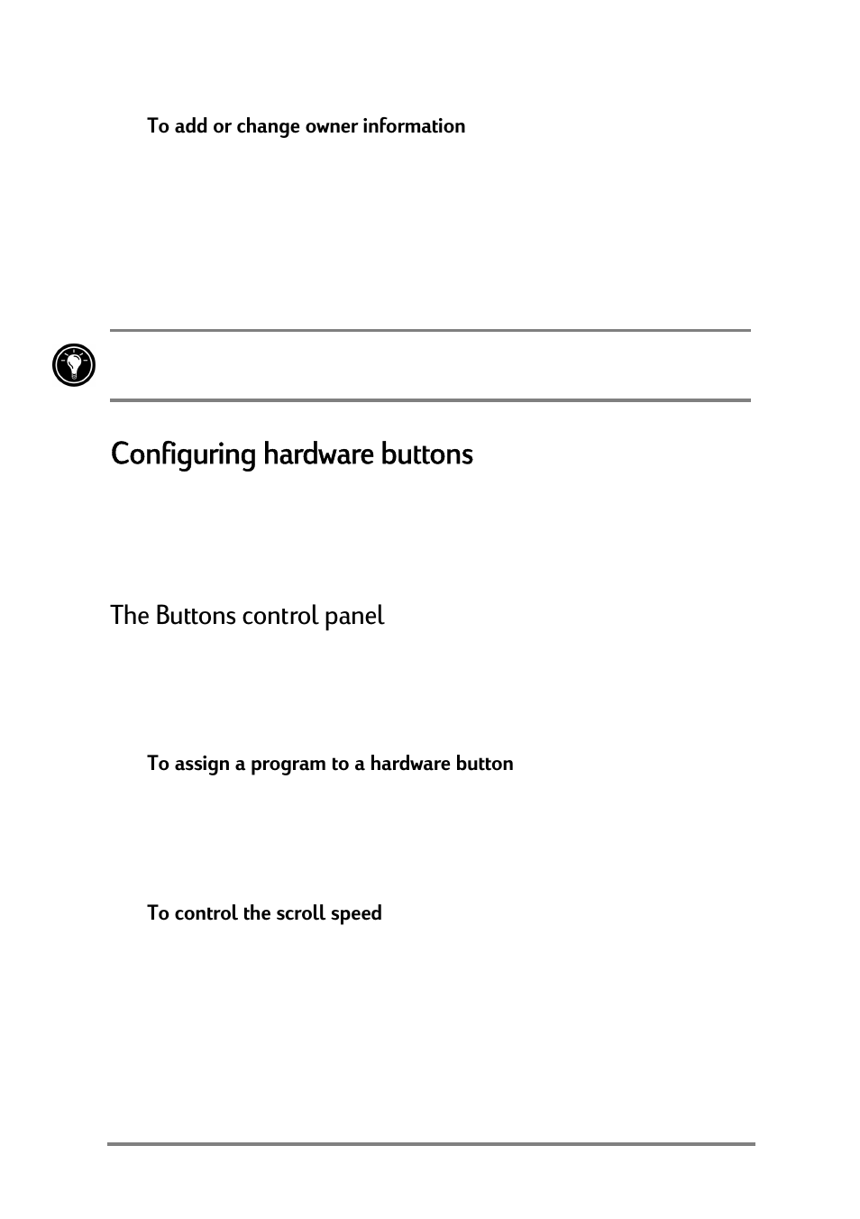 Configuring hardware buttons, Rqiljxulqjkdugzduhexwwrqv, 7kh%xwwrqvfrqwurosdqho | Xjmmx[lqjwpnx`wn[rwox[vj]rxw, Xj\\rpwjy[xp[jv]xjqj[m`j[nk^]]xw, Xlxw][xu]qn\l[xuu\ynnm | HP Jornada 520 User Manual | Page 72 / 134