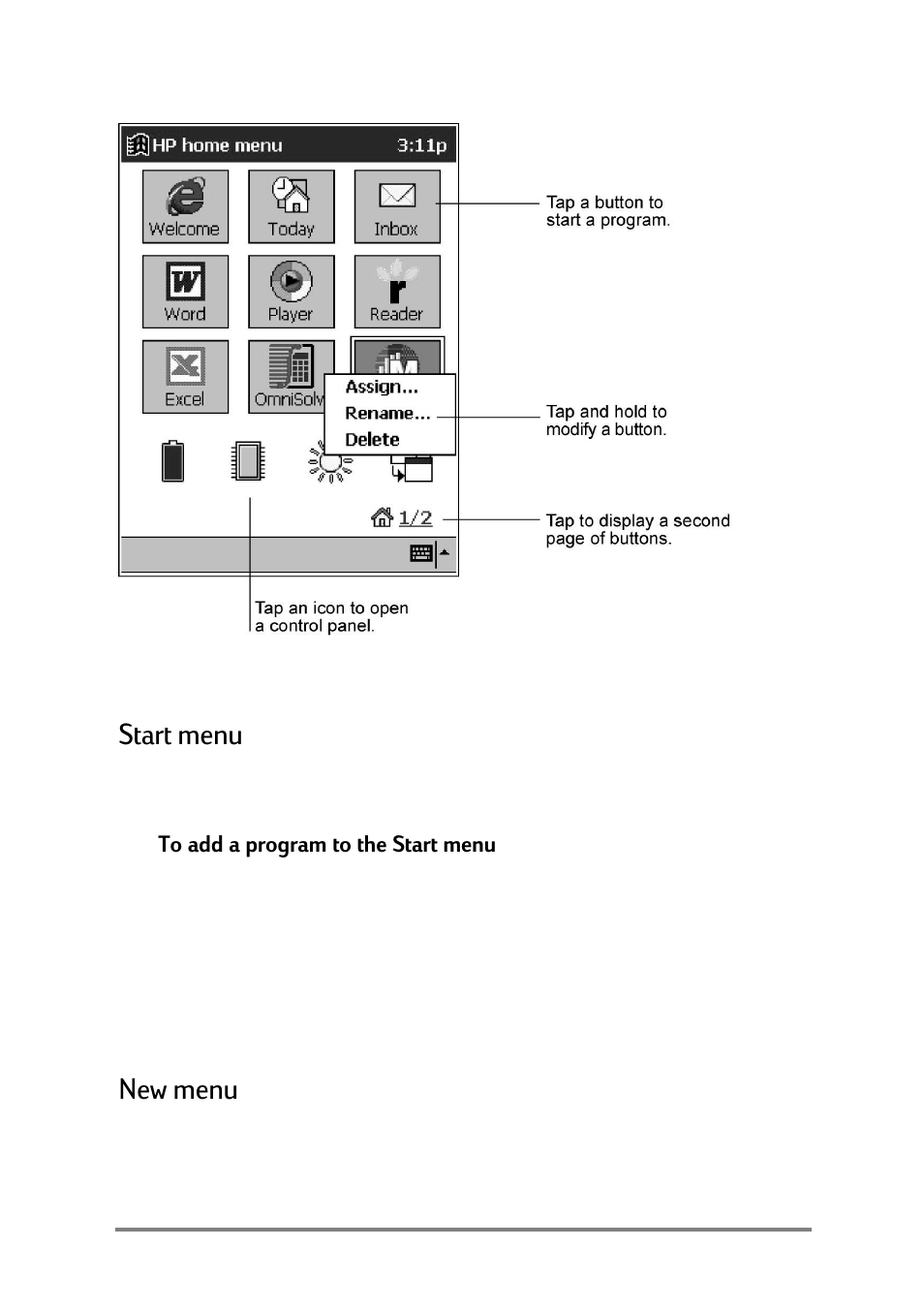6wduwphqx, 1hzphqx | HP Jornada 520 User Manual | Page 75 / 134