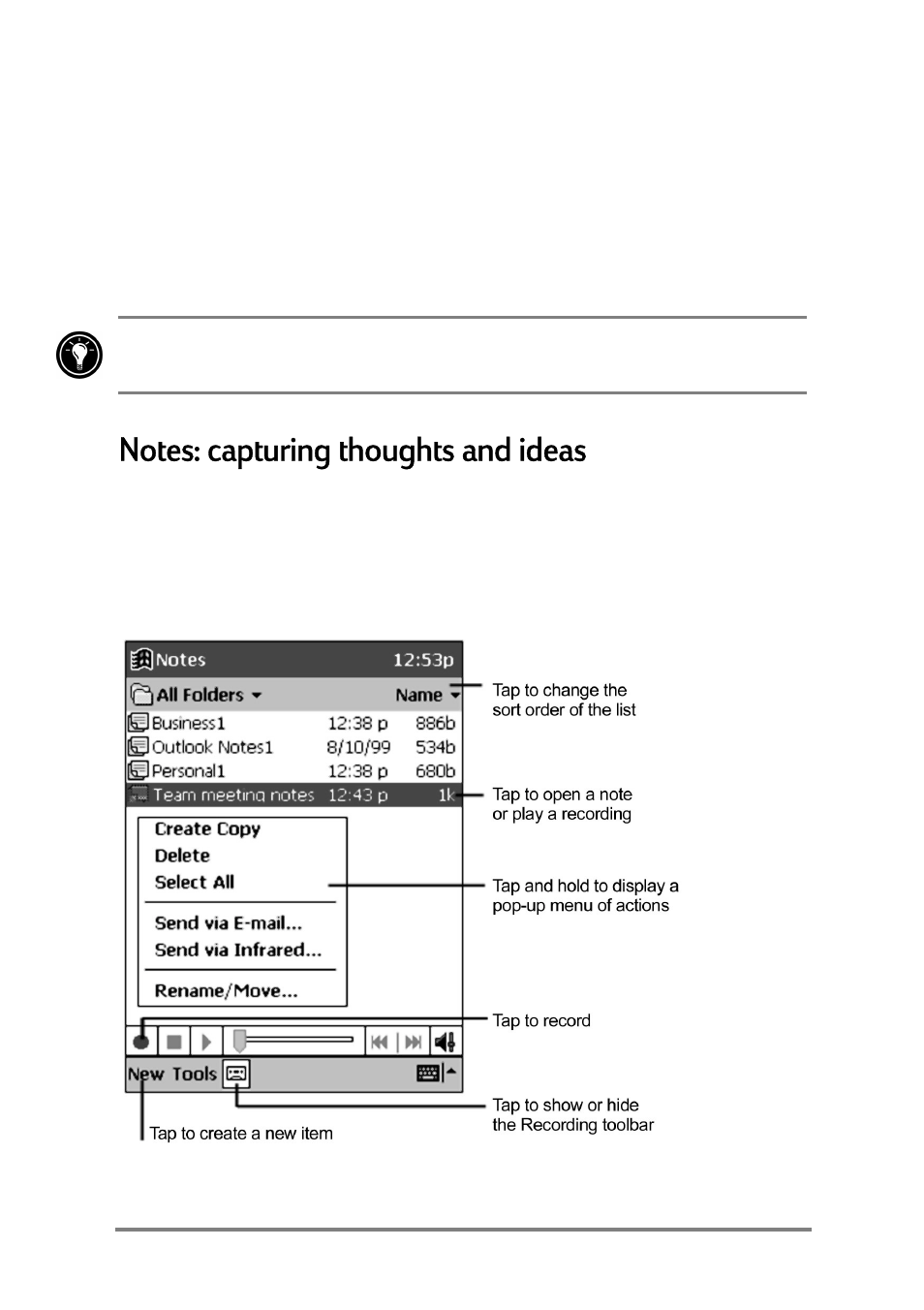 Notes, 1rwhvfdswxulqjwkrxjkwvdqglghdv | HP Jornada 520 User Manual | Page 84 / 134