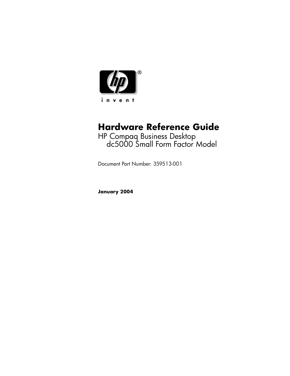 HP DC5000 User Manual | 69 pages