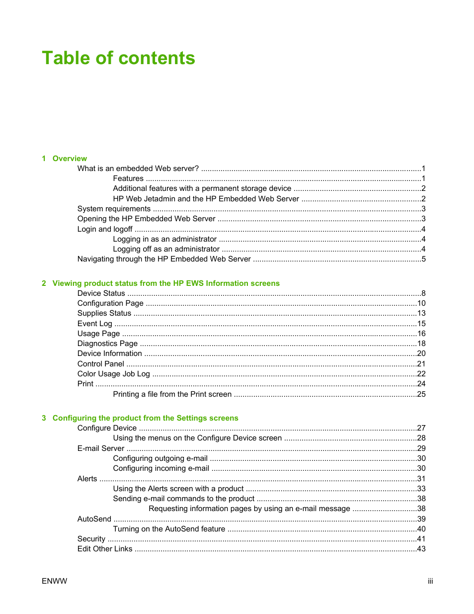 HP 3800 Series User Manual | Page 5 / 74