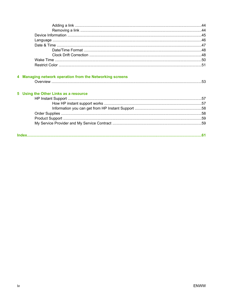 HP 3800 Series User Manual | Page 6 / 74