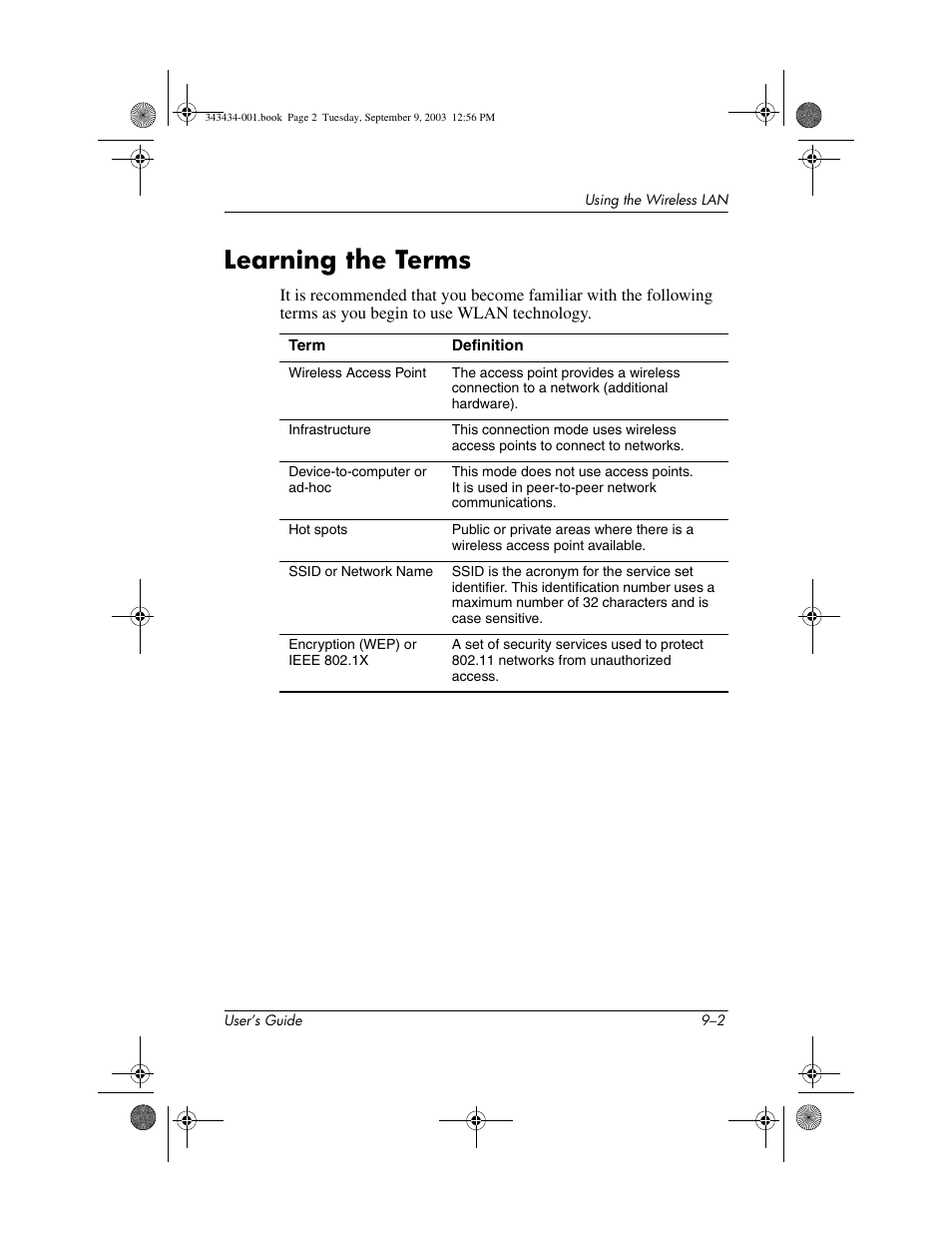 Learning the terms, Learning the terms –2 | HP h4000 Series User Manual | Page 107 / 143