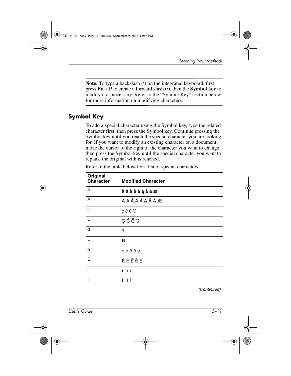 Symbol key | HP h4000 Series User Manual | Page 64 / 143