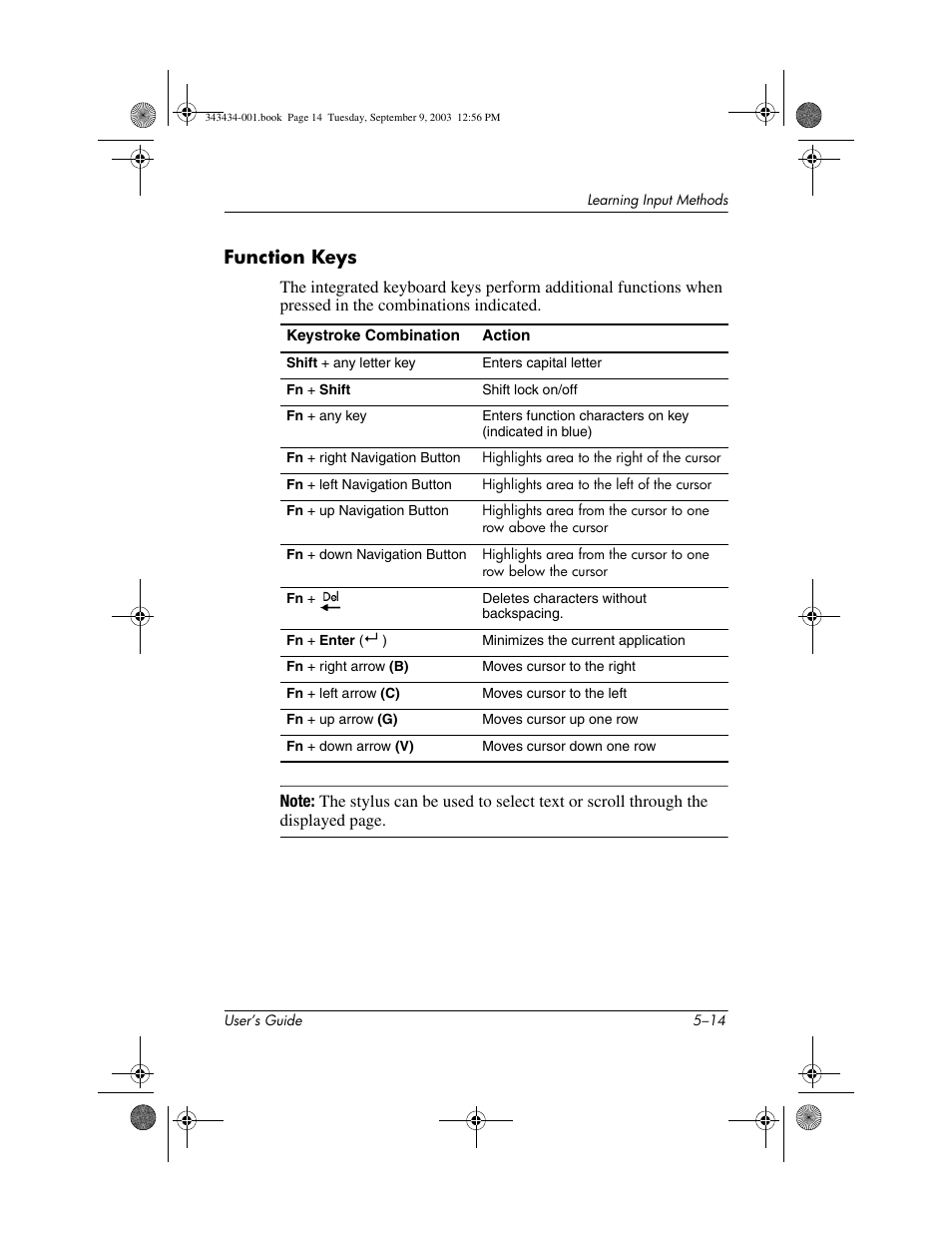 Function keys | HP h4000 Series User Manual | Page 67 / 143