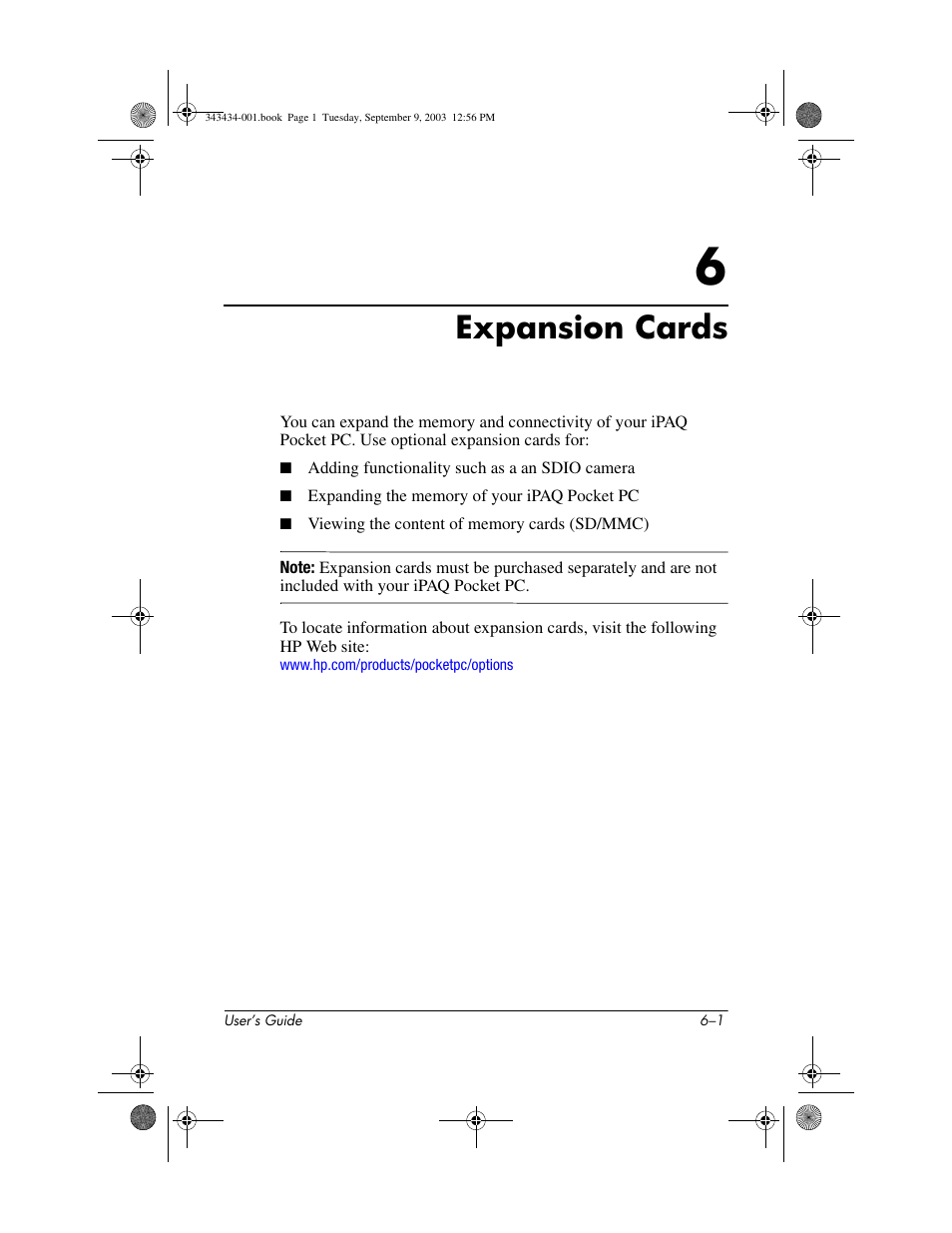 Expansion cards, 6 expansion cards | HP h4000 Series User Manual | Page 71 / 143